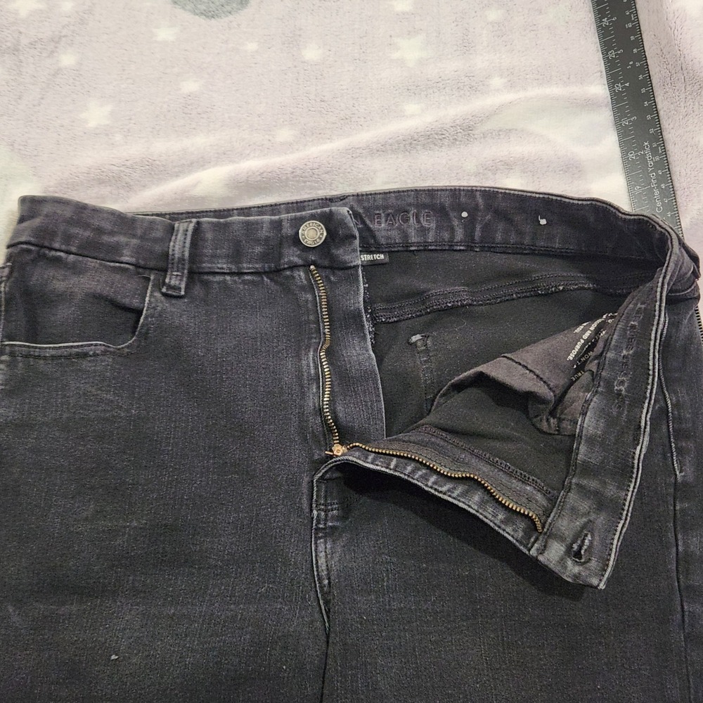 American Eagle Jeans Women's Size 16 Super High Rise Jegging Curvy Black Stretch - Picture 4 of 15